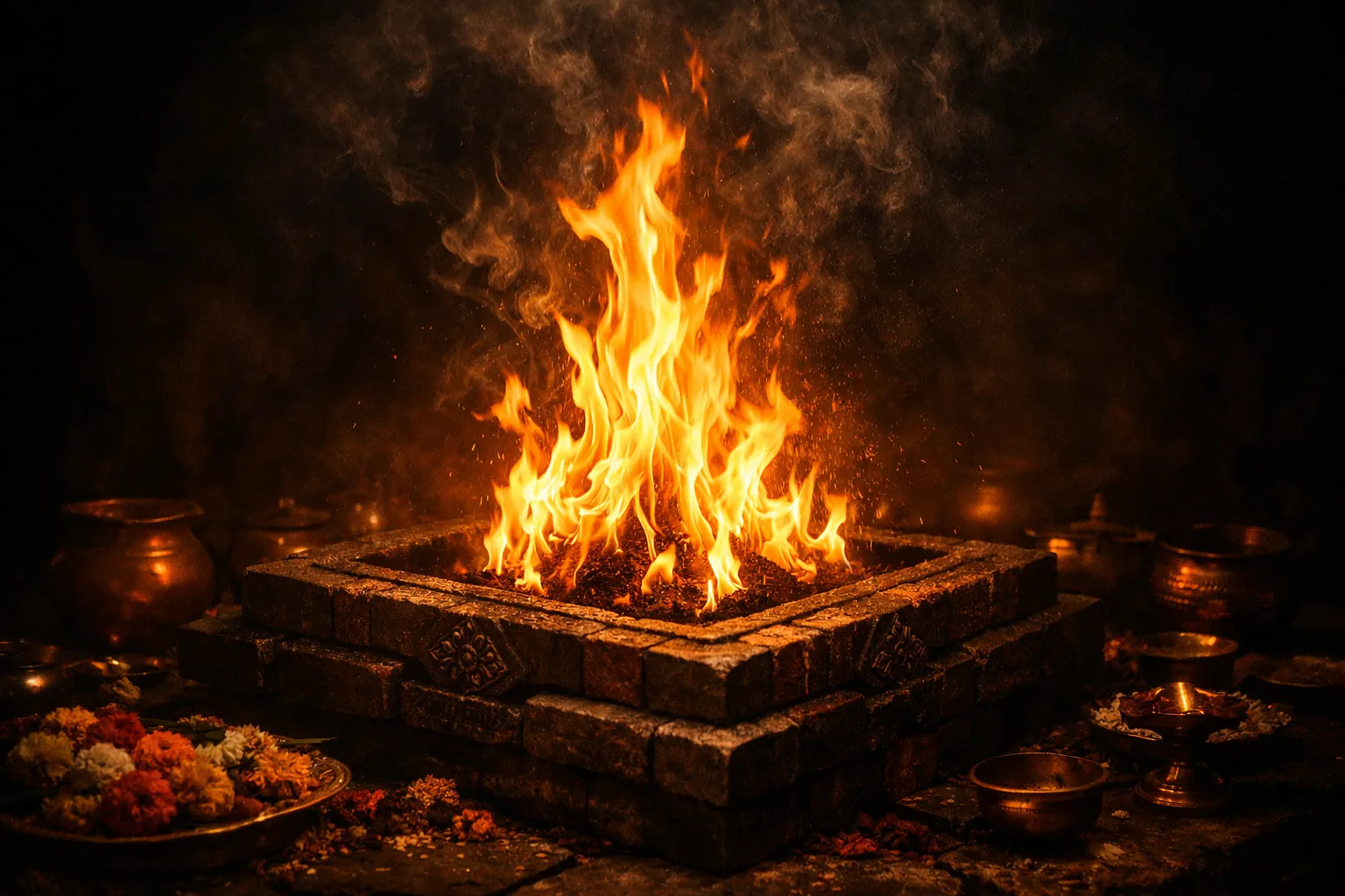 Vedic yajna fire ritual — The Sacred Trails
